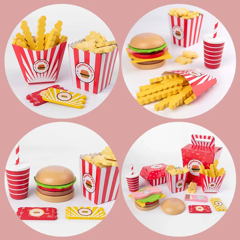 Wooden Burger Set 