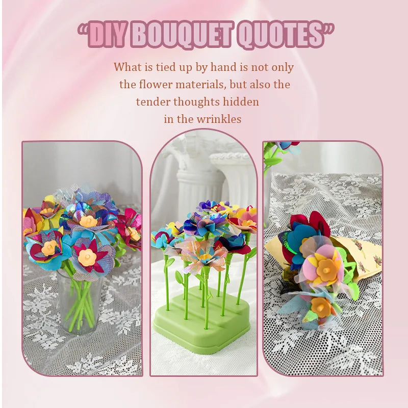 Fabric Flower Bouquets DIY Craft Kit