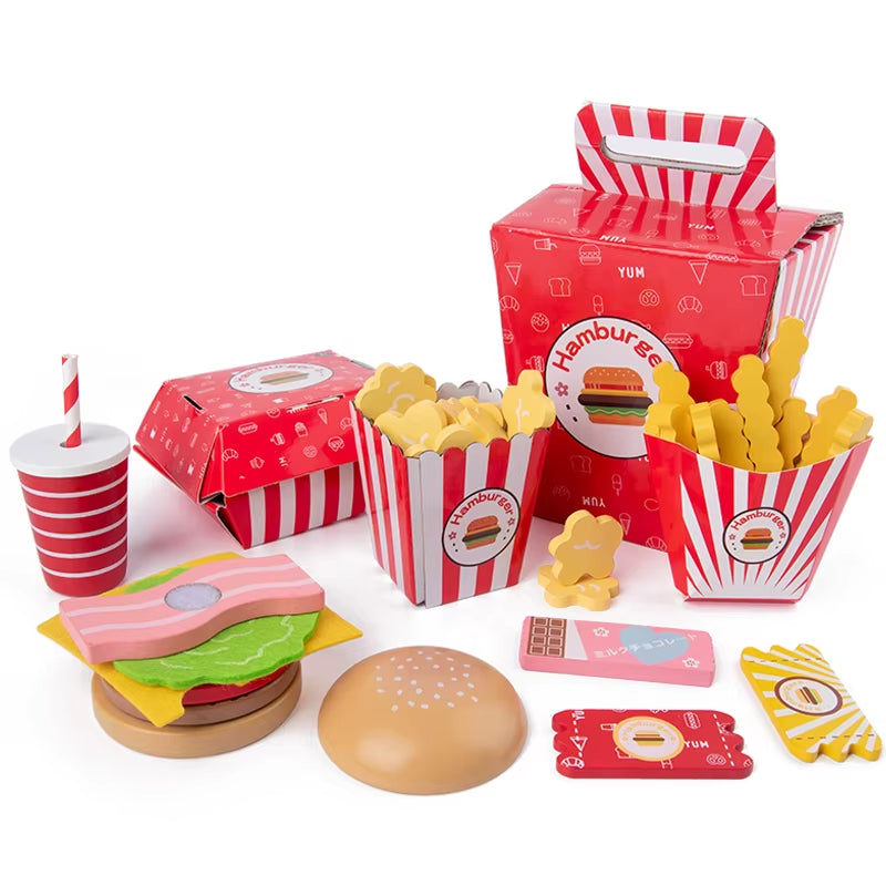 Wooden Burger Set 