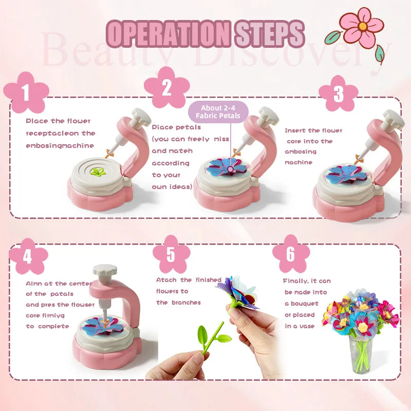 Fabric Flower Bouquets DIY Craft Kit