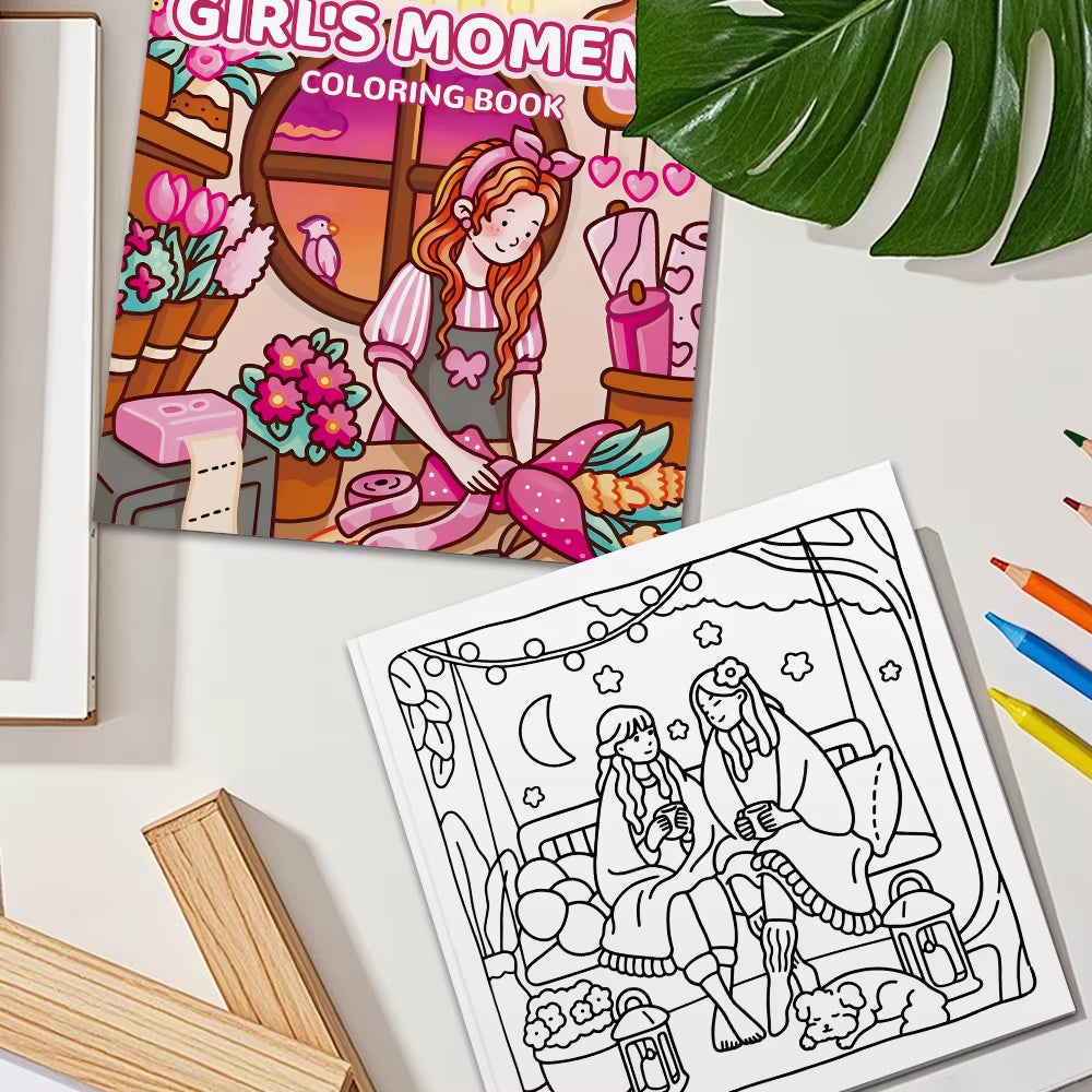 Girls Moment Coloring Book