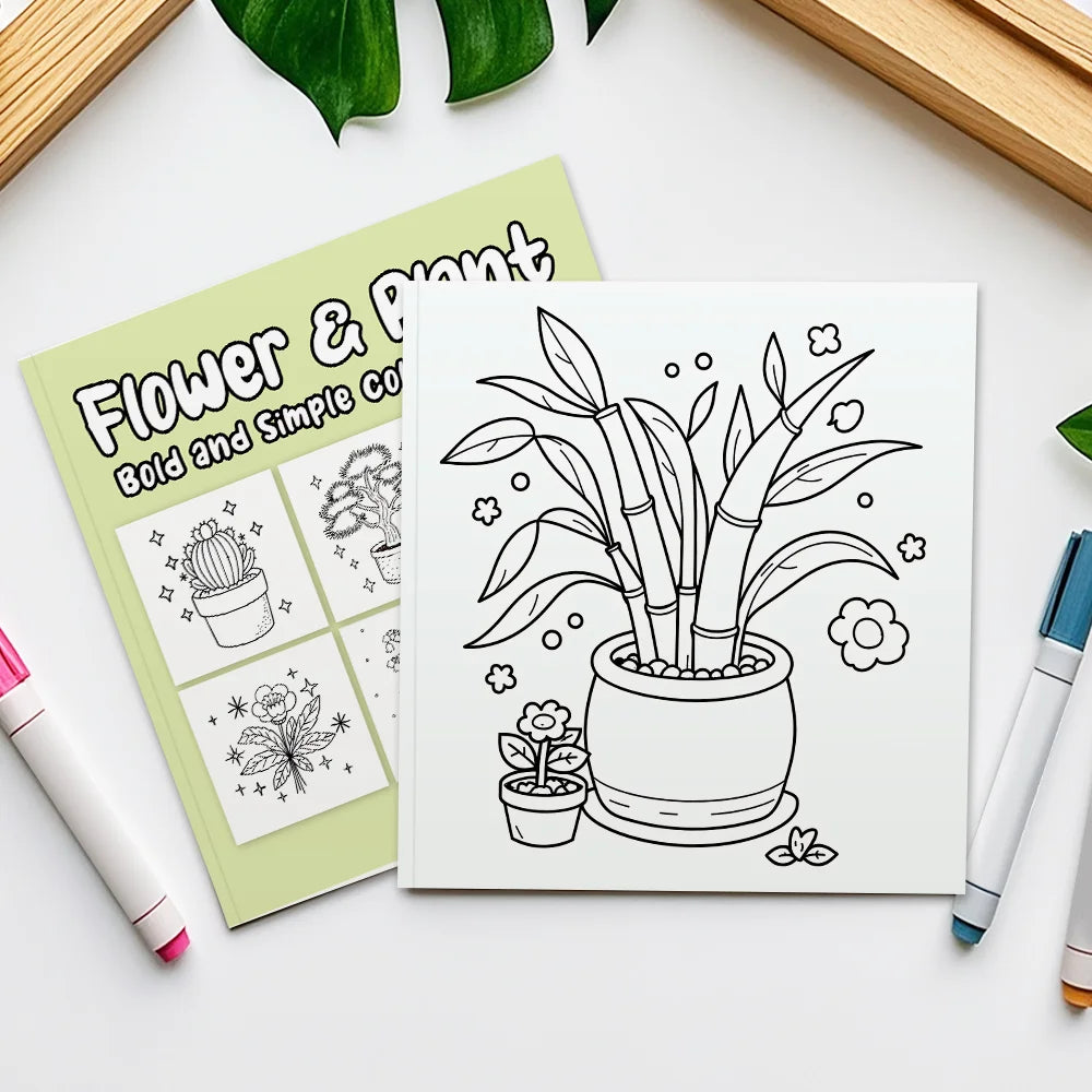 Flower and Plant Coloring Book