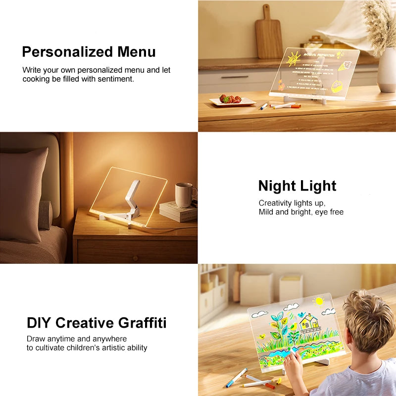 Led Night Light Writing Board