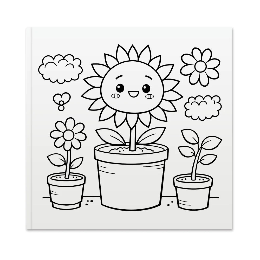 Flower and Plant Coloring Book