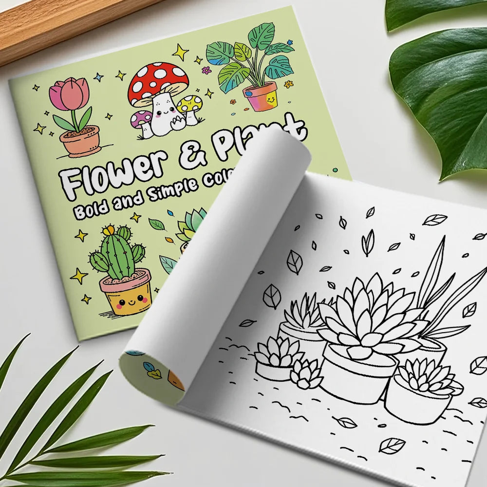 Flower and Plant Coloring Book