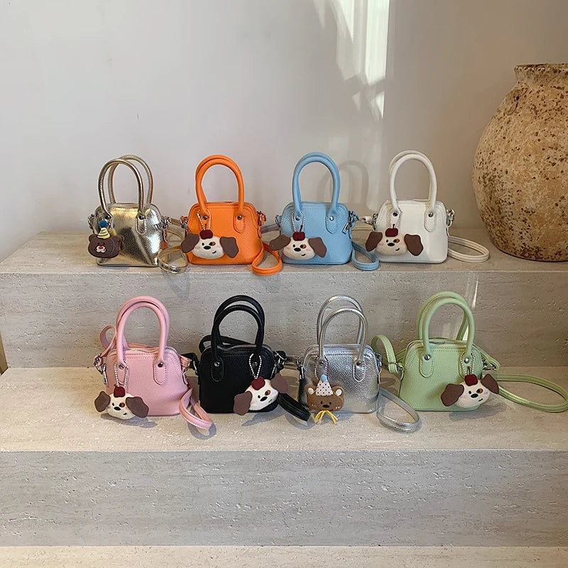 Shoulder Bag With Plush Charm