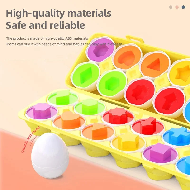 Childhood Early Education Pairing Smart Eggs 3 Year Old Detachable Artificial Egg Twist Egg Shape Recognition Baby Toys