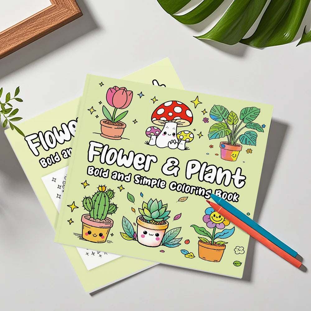 Flower and Plant Coloring Book