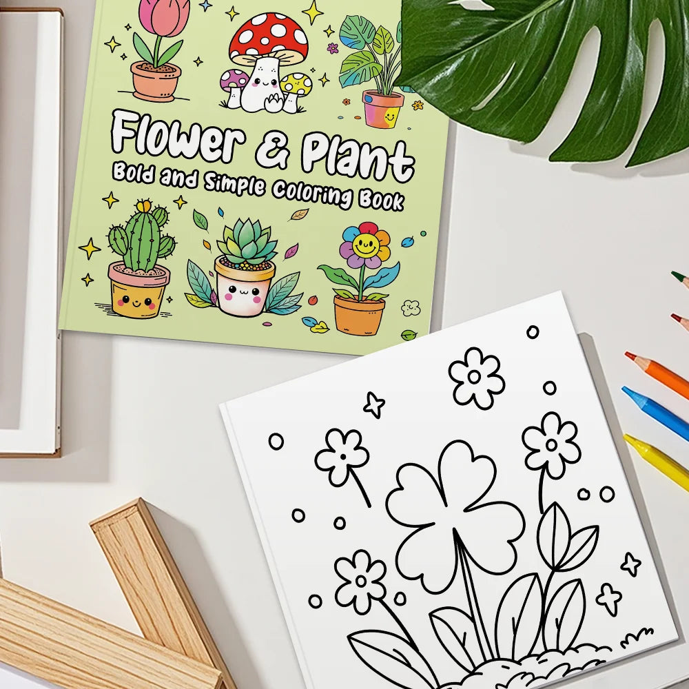 Flower and Plant Coloring Book