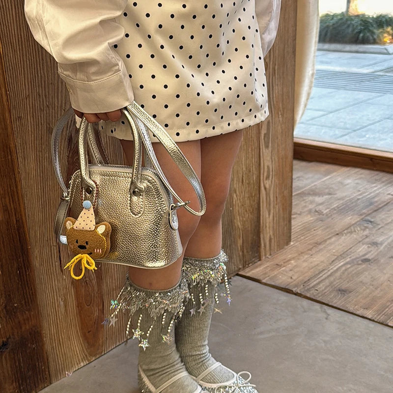 Shoulder Bag With Plush Charm