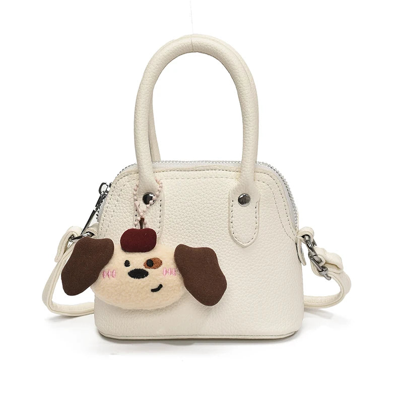 Shoulder Bag With Plush Charm