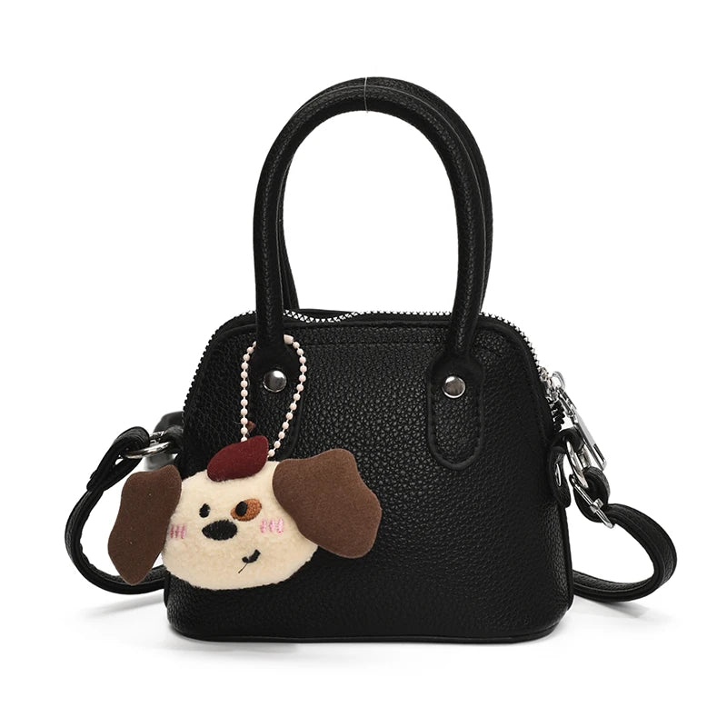 Shoulder Bag With Plush Charm