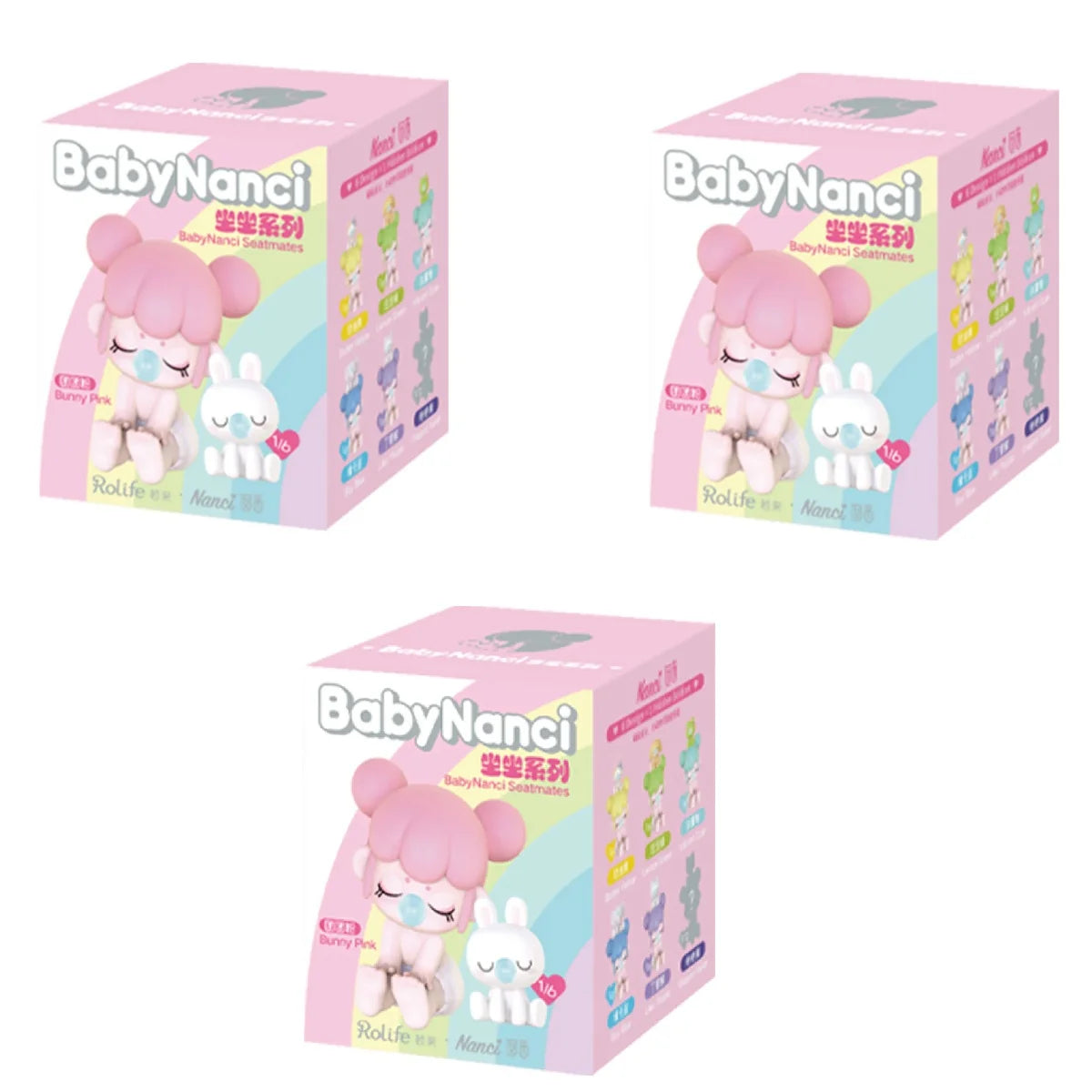 Rolife Babynanci Seatmates Blind Box Surprise Doll Set with Hidden Chance Collectible Tiny Toy Christmas Gift for Girls