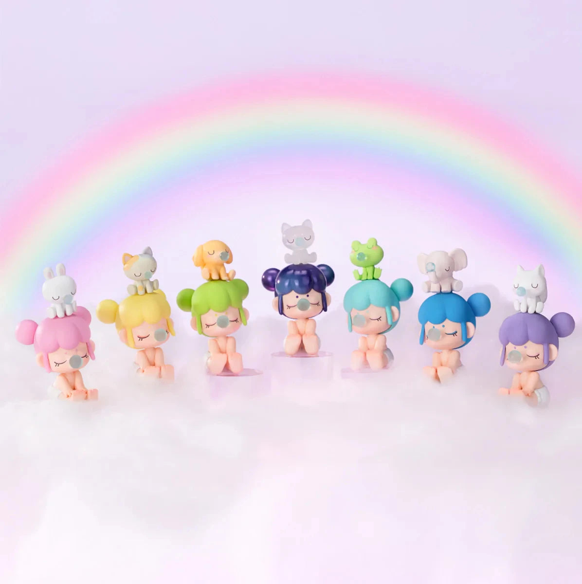 Rolife Babynanci Seatmates Blind Box Surprise Doll Set with Hidden Chance Collectible Tiny Toy Christmas Gift for Girls