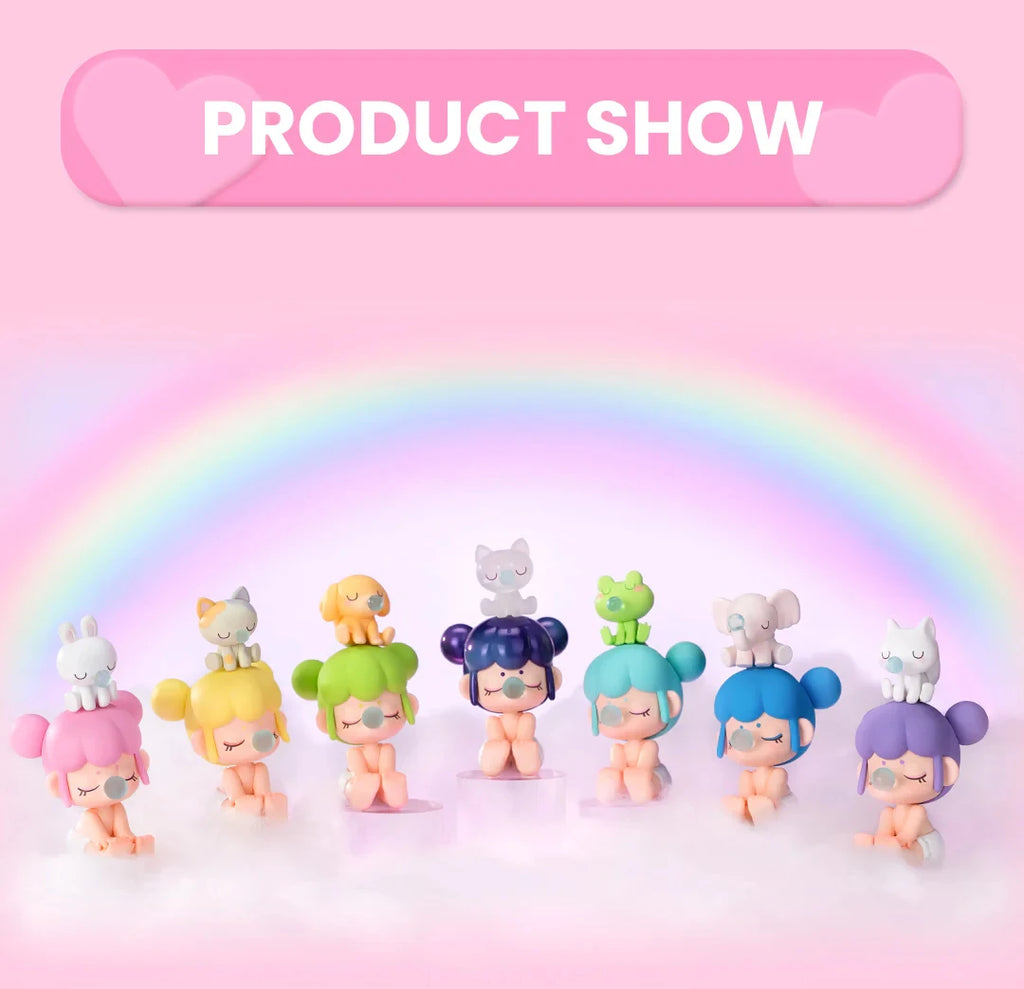 Rolife Babynanci Seatmates Blind Box Surprise Doll Set with Hidden Chance Collectible Tiny Toy Christmas Gift for Girls