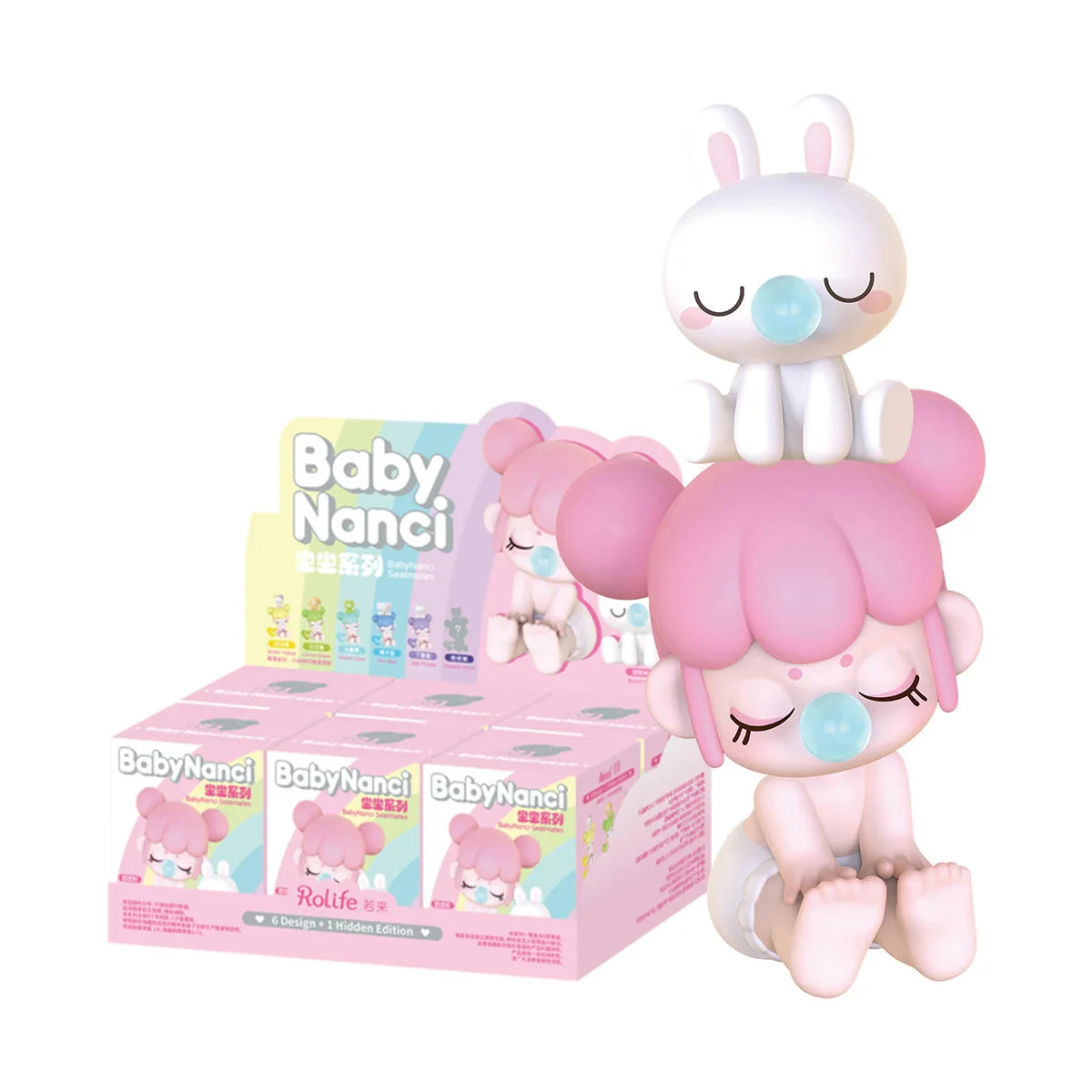 Rolife Babynanci Seatmates Blind Box Surprise Doll Set with Hidden Chance Collectible Tiny Toy Christmas Gift for Girls