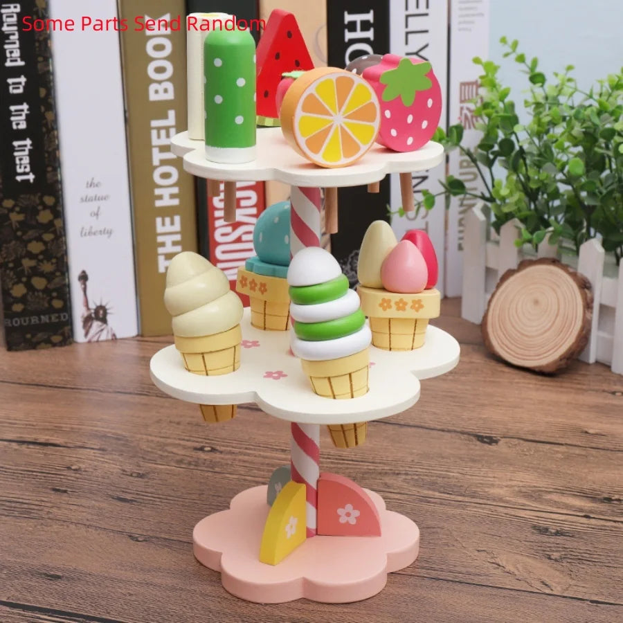 Wooden Ice Cream Rack