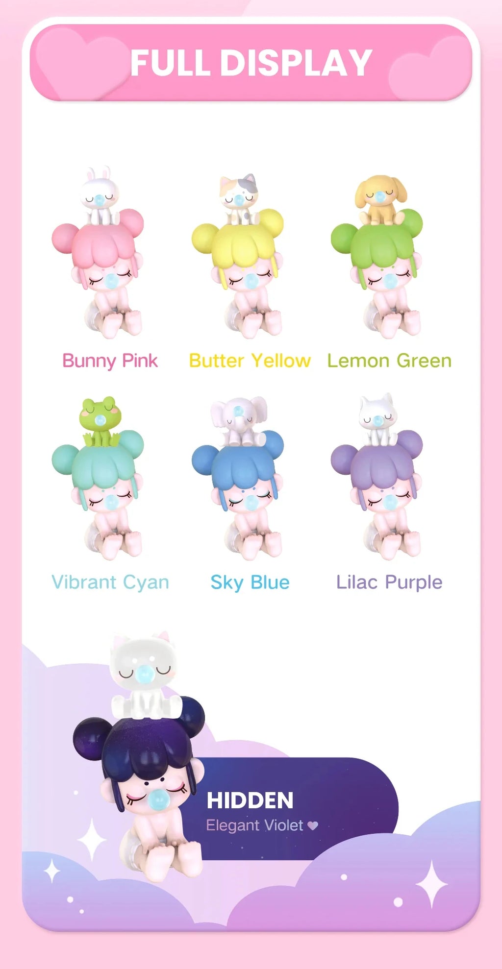 Rolife Babynanci Seatmates Blind Box Surprise Doll Set with Hidden Chance Collectible Tiny Toy Christmas Gift for Girls