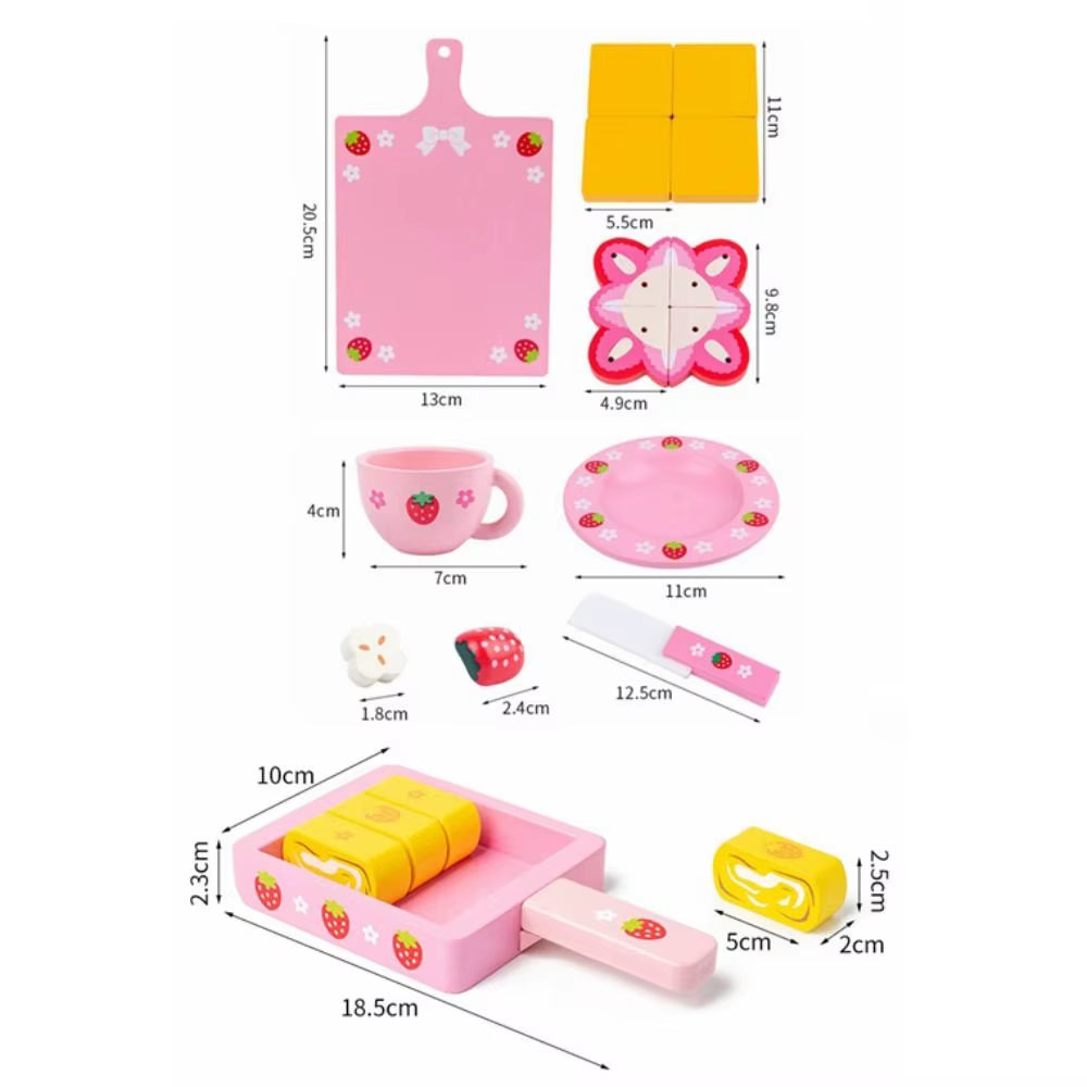 Strawberry Wooden Cake Toys