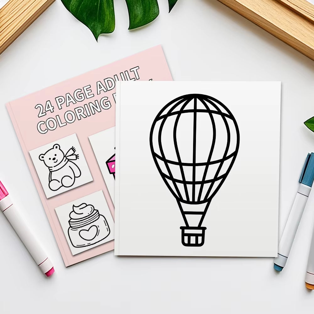 Super Cute 24-Page Bold Simple Coloring Book Colorful Little World Perfect Binding Made from Quality Offset Paper